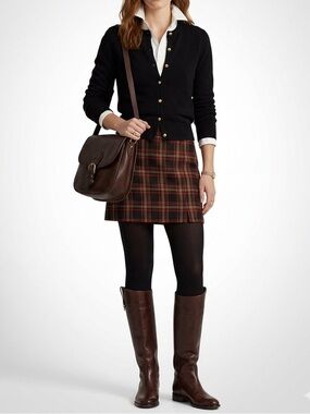 3/$30 Top shop Fitted Red Plaid Preppy Mini Skirt Unlined